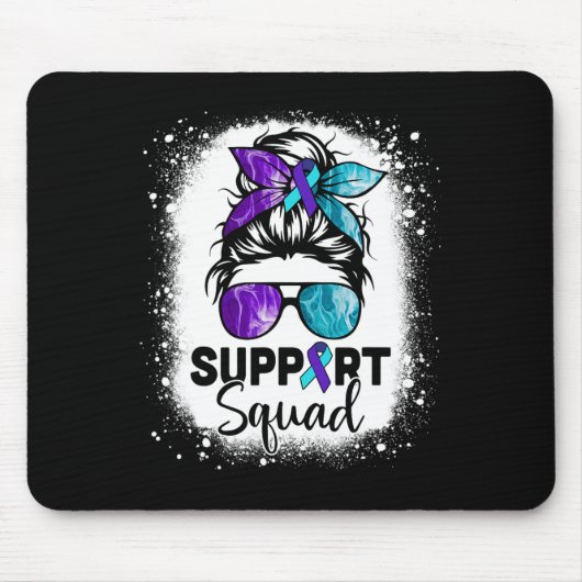 Ondersteuning voor Squad Messy Bun Zelfmoordpreven Muismat (Voorkant)