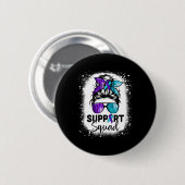 Ondersteuning voor Squad Messy Bun Zelfmoordpreven Ronde Button 5,7 Cm (Voorkant /achterkant)
