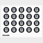 Ondersteuning voor Squad Messy Bun Zelfmoordpreven Ronde Sticker (Vel)