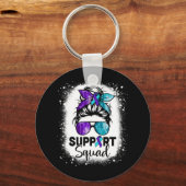 Ondersteuning voor Squad Messy Bun Zelfmoordpreven Sleutelhanger (Voorkant)