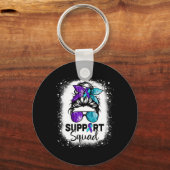 Ondersteuning voor Squad Messy Bun Zelfmoordpreven Sleutelhanger (Voorkant)