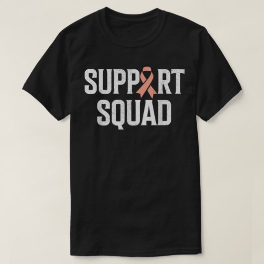 Ondersteuning voor Squad Support Uterine Cancer Aw T-shirt (Design voorkant)