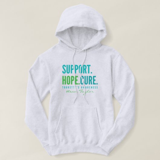 ondersteuning voor tourette Aangepaste naam Pullov Hoodie (Design voorkant)