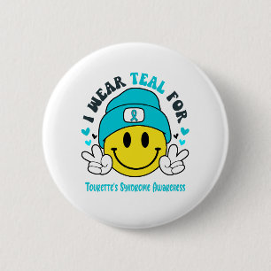 Ondersteuning voor Tourette Syndrome Awareness Rib Ronde Button 5,7 Cm