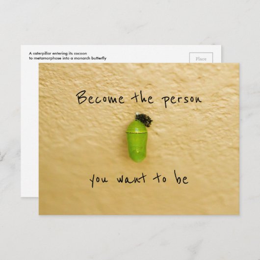 ondersteuning voor transformatie-metamorfoseverand briefkaart (Voorkant / Achterkant)