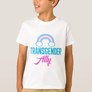 Ondersteuning voor transgender Ally Blue Pink Whit T-shirt