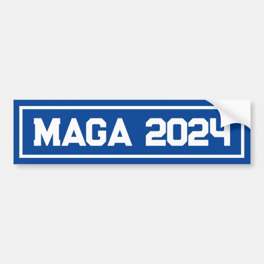 Ondersteuning voor Trump MAGA 2024 Bumpersticker (Voorkant)