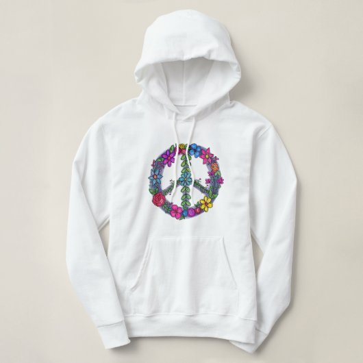 Ondersteuning voor Vredesgebaren tegen Oorlogsprob Hoodie (Design voorkant)