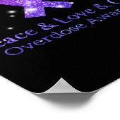 Ondersteuning voor vredesliefde en zuivere opioïde poster (Hoek)