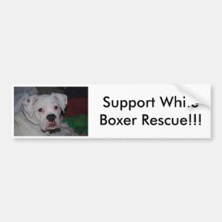 Ondersteuning voor White Boxer Rescue!!! Bumpersticker