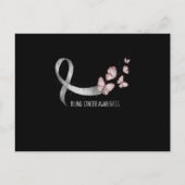  ondersteuning voor White Ribbon Support Lung Canc Uitnodiging Briefkaart (Voorkant)