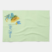 Ondersteuning voor  zonnebloem en vlinder Oekraïne Theedoek (Horizontaal)