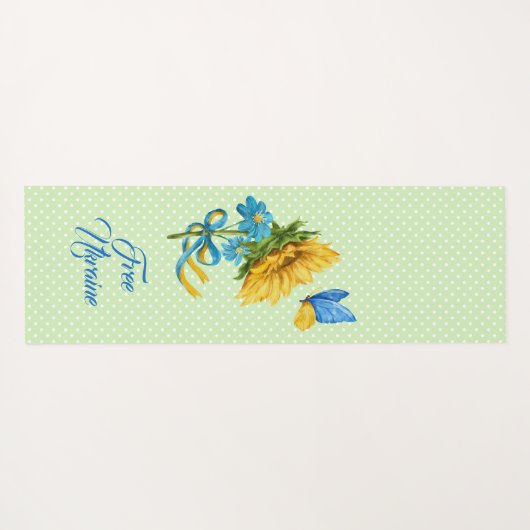 Ondersteuning voor zonnebloem en vlinder Oekraïne Yogamat (Achterkant (horizontaal))