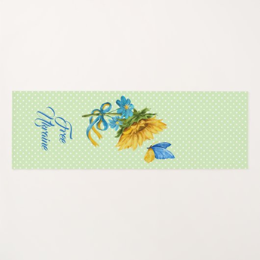 Ondersteuning voor zonnebloem en vlinder Oekraïne Yogamat (Voorkant (horizontaal))