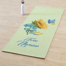 Ondersteuning voor zonnebloem en vlinder Oekraïne Yogamat