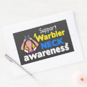 Ondersteuning Warbler Neck Awareness Rechthoekige Sticker (Envelop)