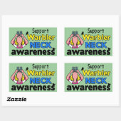 Ondersteuning Warbler Neck Awareness Rechthoekige Sticker (Vel)