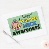 Ondersteuning Warbler Neck Awareness Rechthoekige Sticker (Envelop)