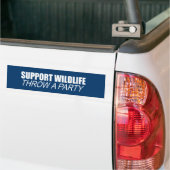 ONDERSTEUNING WILDLIFE, VIA EEN PARTIJ BUMPERSTICKER (Op Truck)