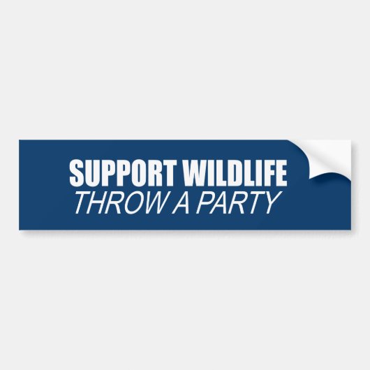 ONDERSTEUNING WILDLIFE, VIA EEN PARTIJ BUMPERSTICKER (Voorkant)