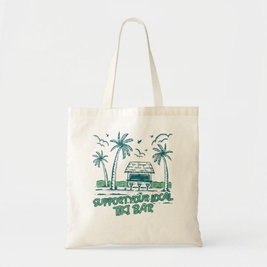 Ondersteuning Your Local Tiki Bar Day Drinking On Tote Bag (Voorkant)