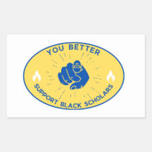 Ondersteuning Zwarte geleerden Rechthoekige Sticke