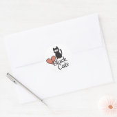 Ondersteuning zwarte katten | SCHATTIGEE CARTOON Ronde Sticker (Envelop)