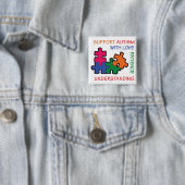 Ondersteuningsautisme Vierkante Button 5,1 Cm (In situ)