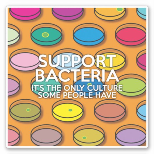 ONDERSTEUNINGSBACTERIA STICKER (Voorkant)