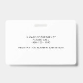 Ondersteuningshond voor Rode Autisme Foto Badge (Achterkant)