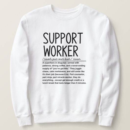 Ondersteuningsmedewerker Trui (Design voorkant)