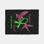 Ondersteuningsquad voor ziekte 1 fleece deken (Voorkant (Horizontaal))