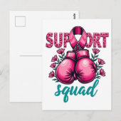 Ondersteuningsteam Borstkanker Bewustzijn Handscho Briefkaart (Voorkant / Achterkant)