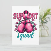 Ondersteuningsteam Borstkanker Bewustzijn Handscho Kaart (Staand voorkant)