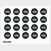 Ondersteuningsteam Colon Kanker Bewustzijn Lichtbl Ronde Sticker (Vel)