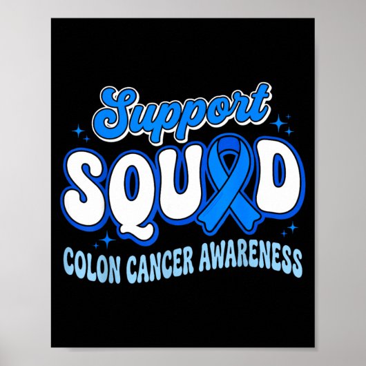 Ondersteuningsteam Colorectale Darmkanker Bewustzi Poster (Voorkant)