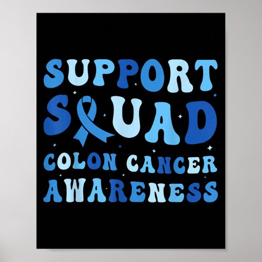 Ondersteuningsteam Colorectale Darmkanker Bewustzi Poster (Voorkant)