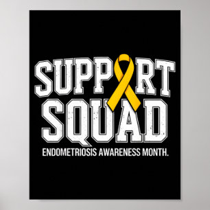Ondersteuningsteam endometriose bewustzijn maand poster