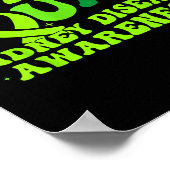 Ondersteuningsteam groene lint vlinder pkd nier poster (Hoek)