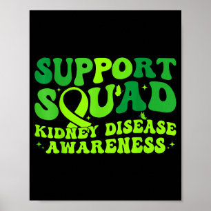 Ondersteuningsteam groene lint vlinder pkd nier poster