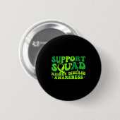 Ondersteuningsteam groene lint vlinder pkd nier ronde button 5,7 cm (Voorkant /achterkant)