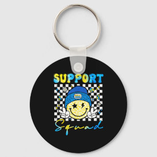Ondersteuningsteam Groovy Down Syndroom Bewustzijn Sleutelhanger