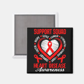 Ondersteuningsteam Hartziekte Bewustzijn Supporter Magneet (Voorkant / Achterkant)