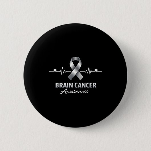 Ondersteuningsteam hersenkanker bewustzijn hersent ronde button 5,7 cm (Voorkant)