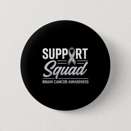 Ondersteuningsteam hersenkanker bewustzijn hersent ronde button 5,7 cm (Voorkant)