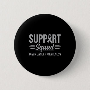 Ondersteuningsteam hersentumor bewustzijn hersenka ronde button 5,7 cm