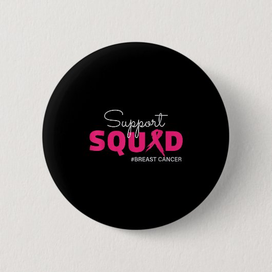 Ondersteuningsteam Ik Draag Roze Borstkankerbewust Ronde Button 5,7 Cm (Voorkant)