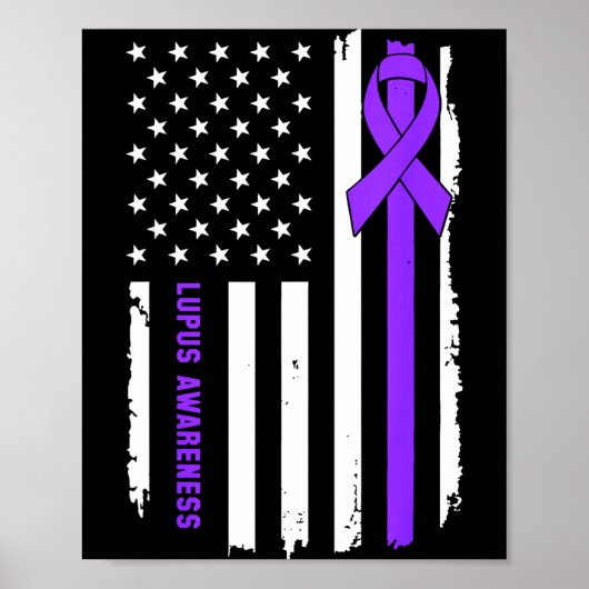 Ondersteuningsteam lupus bewustzijn krijger strijd poster (Voorkant)