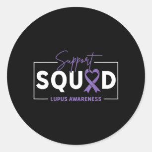 Ondersteuningsteam Lupus Bewustzijnsmaand Auto-imm Ronde Sticker