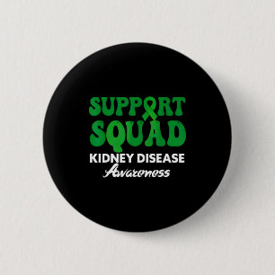 Ondersteuningsteam nierziekte bewustzijn groene li ronde button 5,7 cm